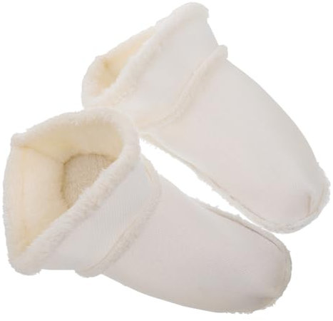 Baluue 2 Paar Plüsch-Schuhe Warmes Innenfutter Abnehmbarer Winter-Clog-Hausschuh-Innenschuh Herausnehmbarer Fleece-Ersatz Gemütliche Atmungsaktive Weiße Innensohlen Socken Für