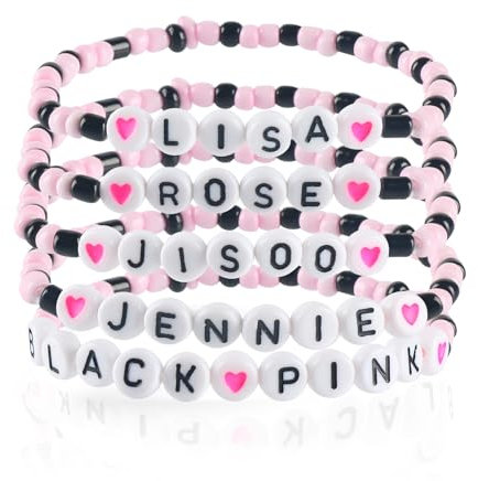 PJSTUG Blackpink Fanartikel 5-teiliges Armband Set - Frauen Kette Einstellbare Modeschmuck für Mädchen