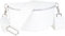 MIRROSI® Bauchtasche Damen, Echtleder, Made in Italy, Umhängetasche, Brusttasche, Crossbody Bag (1 Tasche & 2 Gurte) (Weiß (Fischgerät), Große Tasche (28x18x9cm))
