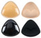 Simsky Zwei Paar abnehmbare Push-up-Pads für BH, selbstklebend, atmungsaktiv, schwarz und beige