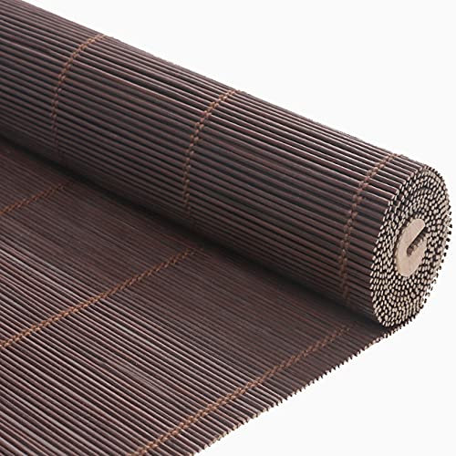 NBKJDSXL Schwarz Bambusrollo Rollo Bambus,Garten-Sonnenschutz Jalousien,Rollos aus natürlichem Bambus,Bambus Raffrollo Innen, Einfach Aufzuhängen,Anpassbar (100x140cm/39x55in)