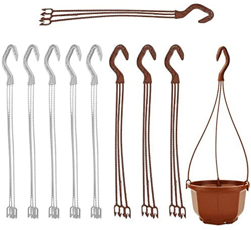 Zghhc 10 Pezzi di Plastica Gancio per Piante Vasi di Piante Gancio Gancio Catene Sospese Vasi di Fiori Gancio Giardino Cesto Appeso Accessori Portaoggetti