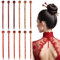 12PCS 13cm Vintage Wood Hair Sticks Set, Boho Tortoise Shell Decorative Holder, Retro Forks Accessories, Japanese Chinese Inspired Chopsticks for Buns, Long Hair Women