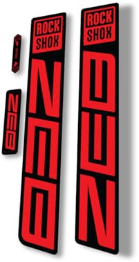 Gabel Ersatz Aufkleber kompatibel für Rock Shox Zeb R 2021 Serie Rot (matt)