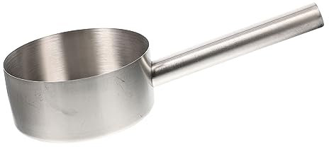 Amosfun cucchiaio da minestra cucchiaio cucina cucchiaio da zuppa cucchiaio di metallo mestolo per shampoo inossidabile nessie grande mestolo d'acqua tazza per mestolo da giardino Silver