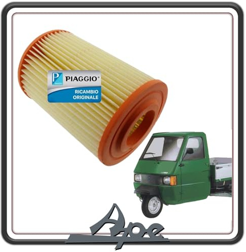 FILTRO ARIA ASPIRAZIONE PER PIAGGIO APE 703 DIESEL - APE MP 601 CLASSIC - APE CALESSINO DIESEL - PIAGGIO QUARGO DIESEL TUTTI I MODELLI ORIGINALE PIAGGIO.