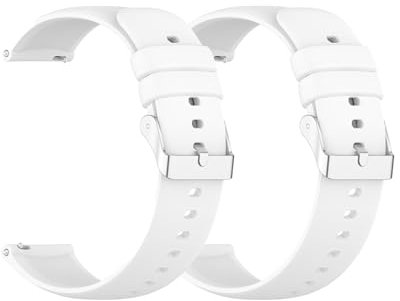 2-Stück Uhrenarmband 22mm Silikon, Ersatz Silikon Uhrenarmband Weiche, Uhrenarmbänder Mit Schnellverschluss, Smartwatch Armband 22mm für Herren, Smartwatch Armband Wasserdichte, Uhren Zubehör Ersatz