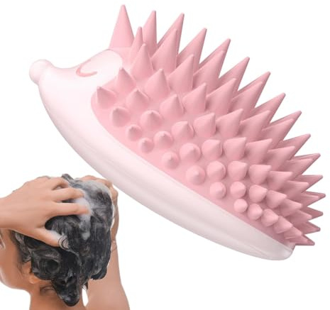 Kopfhaut-Shampoo-Bürste Weiche Silikonborsten Tiefenreinigungshaarmassierer | Igel-Kopfhautschrubber zur Schuppenentfernung Nass-Trocken flexible manuelle ergonomische