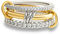 RIXERKOC Gold Stapelbar Ringe für Damen nicht anlaufen, 18k Vergoldet Cubic Zirkonia Ringe, Silber Gold Multi Ring Mixed Metals Stack Ring Set Valentinstag Geburtstag Muttertagsgeschenk (9)