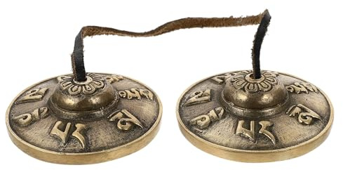 INOOMP Yoga Meditations Glocke Kupfer Becken Handgefertigt Kleines Religiöses Instrument für Meditation und Erholung