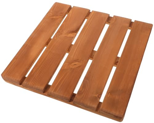 FOMIYES Sauna Holzbodenmatte aus Massivem Holz mit Rutschfester Oberfläche und Erhöhter Struktur Leicht zu Reinigen für Badezimmer und Wellnessbereiche