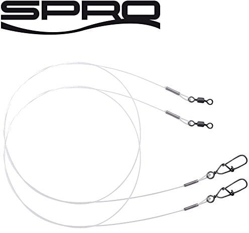 Spro Matt Black Leader Fluoro - 2 Fluorocarbon Spinnvorfächer zum Spinnfischen, Spinnvorfach, Vorfach zum Spinnangeln, Länge/Durchmesser/Tragkraft:50cm / 0.75mm / 30kg - 66lb
