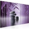 Runa Art Wandbild XXL Feng Shui Steine Wohnzimmer Schlafzimmer 200 x 80 cm Lila Violett 5 Teilig - Made in Germany - 501955c