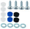A0023 Number Plate Screws with Caps Set of 4 4.8 x 16 Number Plate Screws with Cover Caps Number Plate Attachment - Attachment for Car Number Plate