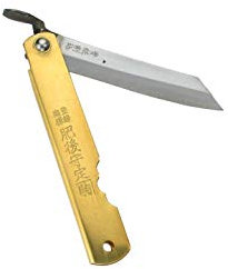 HIGONOKAMI couteau pliant traditionnel Japonais - taille M - laiton