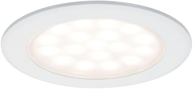 Paulmann 99921 LED Furniture luminaire recessed luminaire rnd incl. 2x2.5W Cabinet luminaire White matt Cabinet Light alu., Plastic Kitchen lamp 3000K