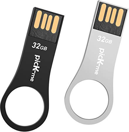 picK-me Unidades Flash USB 2.0, Disco de Memoria de Disco de Alta Velocidad, para Almacenamiento y Uso compartido de Datos, para computadora de Escritorio/portátil/Smart TV/Car Audio (32G, 2pcs)
