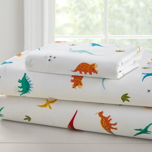 Wildkin 100% Cotton Toddler Sheet Set for Boys – Jurassic Dinosaurs