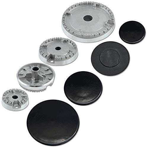 BRUCIATORI SPARTIFIAMMA ARISTON HOTPOINT 4 FUOCHI, Alluminio, Nero