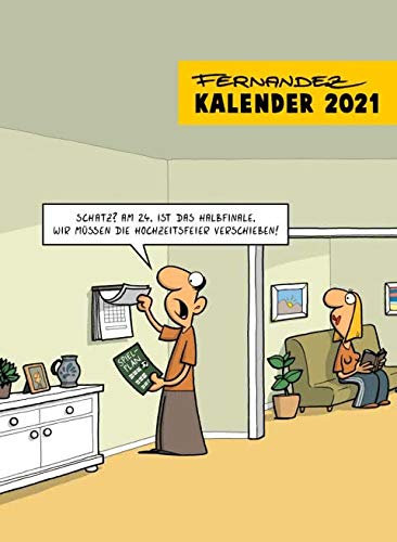 Fernandez - Kalender 2021 - Lappan-Verlag - Wandkalender mit witzigen Cartoons und Platz zum Eintragen - Monatskalender 24 cm x 33 cm