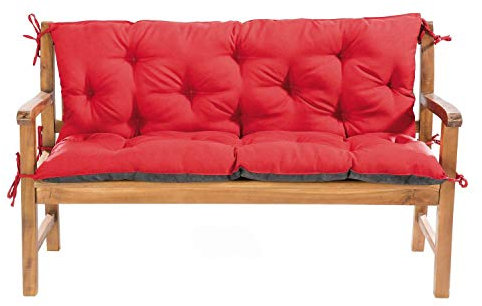 Mayaadi Home Gartenbankauflage Bankauflage Bankkissen Sitzkissen Polsterauflage Sitzpolster Rot 100x60x50cm
