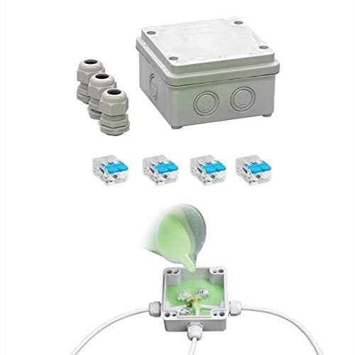 Arnocanali GL-BOX100 Kit Gomma Bicomponente Isolante e Sigillante con Scatola di Derivazione e Pressacavi, Multicolroe