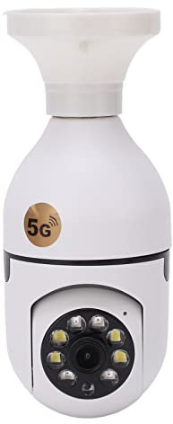 360 Grados Inalámbrico 5G WiFi Bombilla Cámara 2,4 GHz 1080p Detección de Movimiento para Vigilancia de Seguridad en el Hogar