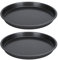 Teglia per pizza 2 pezzi, teglie rotonde per pizza Teglia per pizza in acciaio al carbonio per forno Piatto tondo per pizza per cottura al forno Teglia per pizza in metallo(12 Inch)