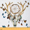 Geweih Stoff Meterware Schmetterling Hirsch Totenkopf Dekostoff Hirschkopf Möbelstoff Hunter Thema Hörner Elch Knochen Muster Draussen Stoff Taupe Grau Safari 3D Tiermaterial 920 x 150 (HxB)