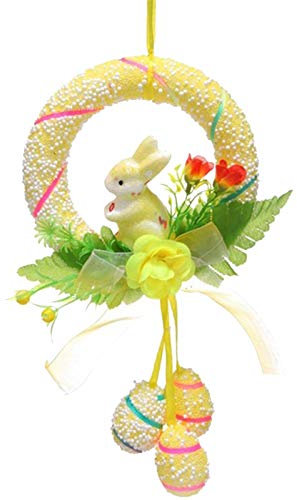 Blingko Türkranz Willkommen Frühlingskranz Tür Basteldekoration Ostern Deko Acryl Osterhase Im Freien Hängen Willkommensschild Kranz Türkranz Osterdeko Ohr Wandkranz Hängende Dekoration