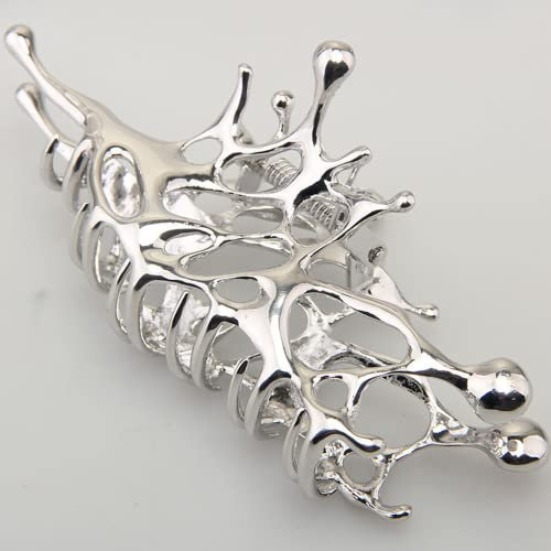 Pinces à cheveux argentées pour femmes, filles, femmes, enfants, élégantes pinces à cheveux délicates, outils de coiffure pour fête, mariage, travail quotidien, liquides (argent)