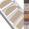 Floordirekt Stufenmatte Alto - Treppenschutz mit Winkelschiene und Klebestreifen - halbrund oder rechteckig - Made in Germany - Treppen-Teppich (Halbrund, Beige)