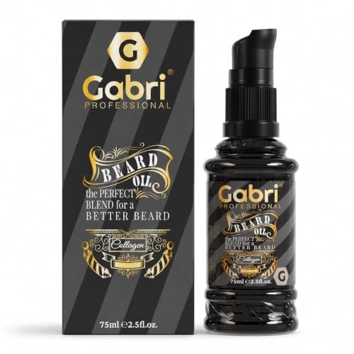 Gabri Beard Oil 75 ml | Bartöl | Angereichert mit nährendem | nutzen Sie die Kraft der Pflege mit diesem Premium-Bartpflegeöl für einen gesunden und glänzenden Bart (Collagen, 75 ml (1er Pack))
