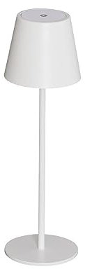 famlights Led Akku Tischlampe Weiß stufenlos dimmbar IP54 - Tischlampe Esstisch 3000k,Led Stehlampe batteriebetrieben 369mm, Nachttisch Lampe nachttisch lampe kabellos, Led Tischleuchte kabellos