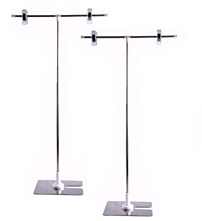 2 ensembles de supports publicitaires Pop, supports d'affiches de bureau en acier inoxydable, rétractables et réglables en hauteur, réglables en forme de T ou de L.