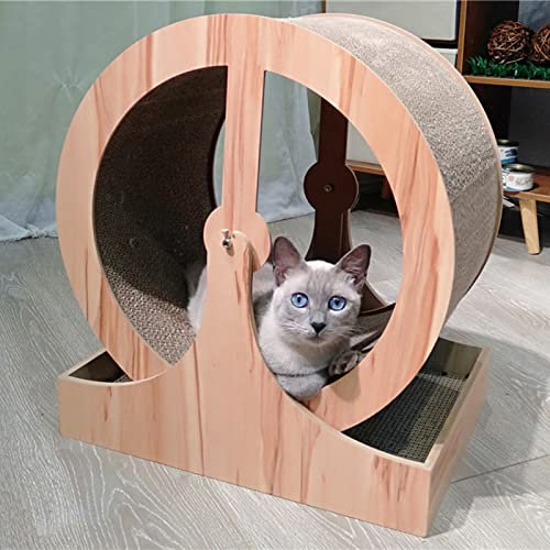 Laufrad für Katzen, Kratzbrett, Laufrad für Katzen, Laufband für Katzen zum Abnehmen, Laufrad für Hamster für Katzen und kleine Hunde, Laufrad für Haustiere, Laufrad für Katzen