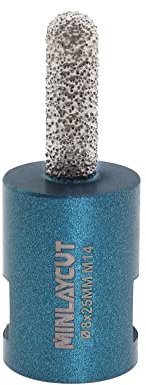 LecMy Diamond Mortar Raking Bit 8mm x 100mm,M14 Thread Diamond Mortar Cutter for Old Mortar, Blown, Damaged Brick or Natural Stone Removal (Size : 8x25MM)