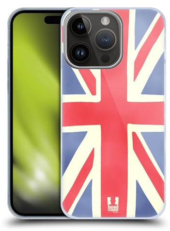 Head Case Designs Union Jack Ich Träume Von London Harte Rueckseiten Handyhülle Hülle Huelle kompatibel mit Apple iPhone 15 Pro