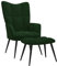 CIADAZ Relaxsessel mit Hocker Dunkelgrün Samt, Fernsehsessel, Kinosessel, Lesesessel, Tv Sessel, Ohrensessel, Armsessel, Seselstuhl Wohnzimmer