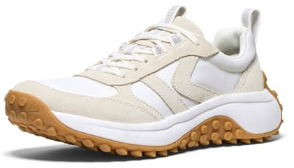 KEEN Women's KS86 Comfortable Durable Retro Style Sneakers, Birch/Star White, 8