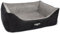 CopcoPet Hundebett Kyra Cord Schwarz/Grau XXL 125x 100 cm – Flauschiges Hundekörbchen mit hohem Rand & Einstieg – Waschbarer Bezug – Rutschfestes, bequemes Hundekissen für große Hunde
