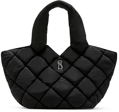 Steve Madden Bmaxiee Nylon-Tragetasche, Schwarz, Schwarz, 21.7'' L x 7.5'' W 11.8'' H