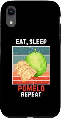 Hülle für iPhone XR Pomelo Repeat Vintage Pomelo Lover im Retro-Look „Eat, Sleep“