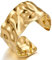 SSKHE Chunky Gold Bracelet, Adjustable Hammer Strike Pattern Bangle