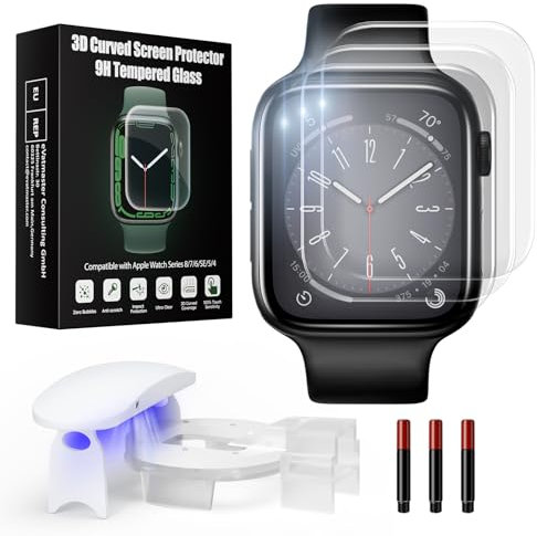 Protector de Pantalla Para Apple Watch SE Series 6 5 4 44 mm, Alta Definición, Anti - raspado Película de Vidrio Templado Compatible con iWatch SE/6/5/4 44mm 3Pack