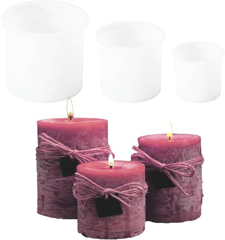 YRIHJIXQ Stampo per Candele Cilindriche Stampi in Silicone da Colata Stampi per Resina Epossidica