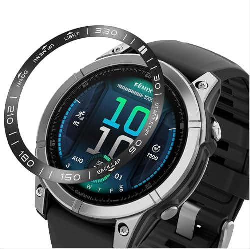 GIOPUEY Schutzring Kompatibel mit Garmin Fenix 8 51mm, Bezel Ring Bezel Styling Lünette Schutz hülle, Schutzring aus Aluminiumlegierung aus Metall - Black