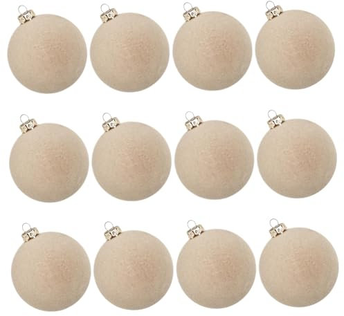 Weihnachtsbaumdekorationen - 12 Stück 2 Zoll Samt Weihnachtskugeln, Shatterproof Verblösche Weihnachtsschmuck, Dekorative Hängende Ornamente