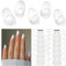 Nagelfolie UV Härtend - 28 Stück Nagelfolie French| UV Gel Nagelfolien Selbstklebend |Gel Nail Stickers DIY für Damen Mädchen,UV Lampe Erforderlich