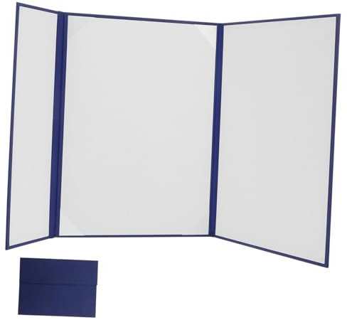 NUOBESTY Faltbare Zertifikathülle Blau Dreifach Gefaltet Für Graduierungsfeiern Dokumentenaufbewahrung Eleganter Urkundenhalter Für Und Auszeichnungen